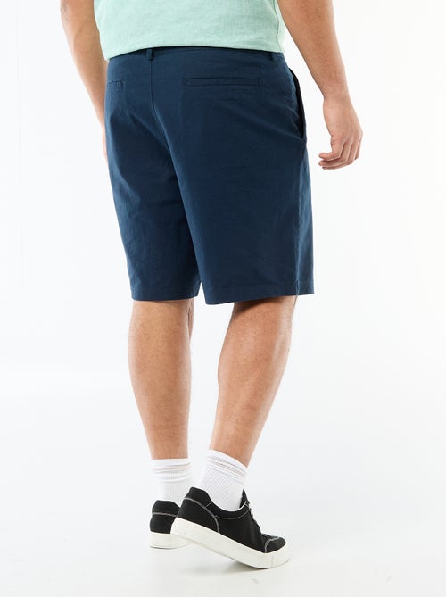 Chinobermuda met knoop- en ritssluiting + trekkoordjes - Kiabi