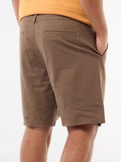 Chinobermuda met knoop- en ritssluiting + trekkoordjes - Kiabi