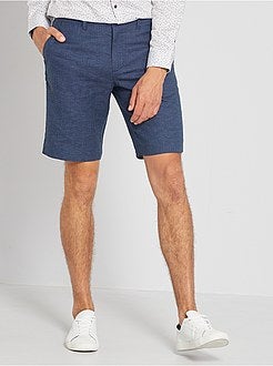 Chinobermuda van linnen en katoen - Kiabi
