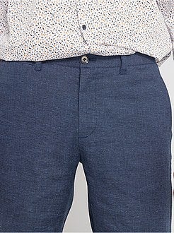 Chinobermuda van linnen en katoen - Kiabi