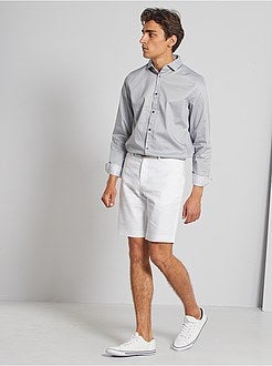 Chinobermuda van linnen en katoen - Kiabi