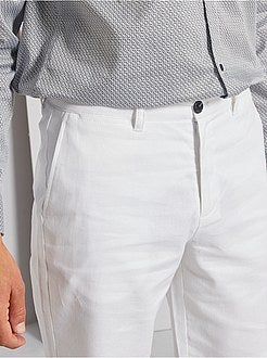 Chinobermuda van linnen en katoen - Kiabi