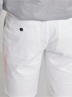 Chinobermuda van linnen en katoen - Kiabi