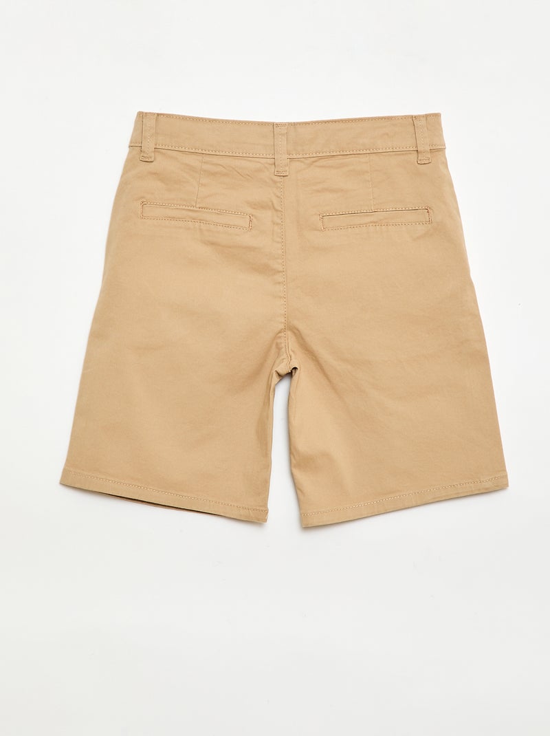 Chinobermuda van twill Biege - Kiabi