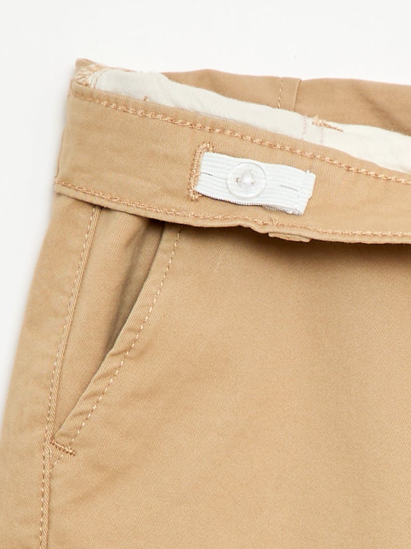 Chinobermuda van twill Biege - Kiabi