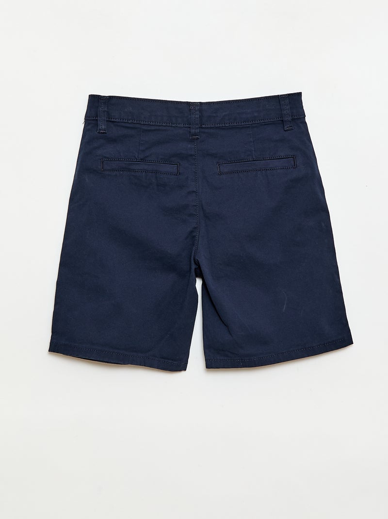 Chinobermuda van twill Blauw - Kiabi