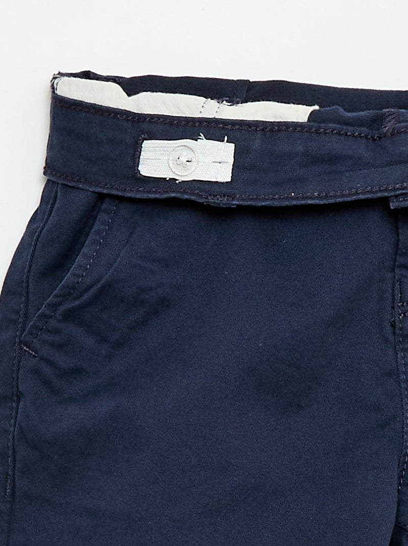 Chinobermuda van twill Blauw - Kiabi