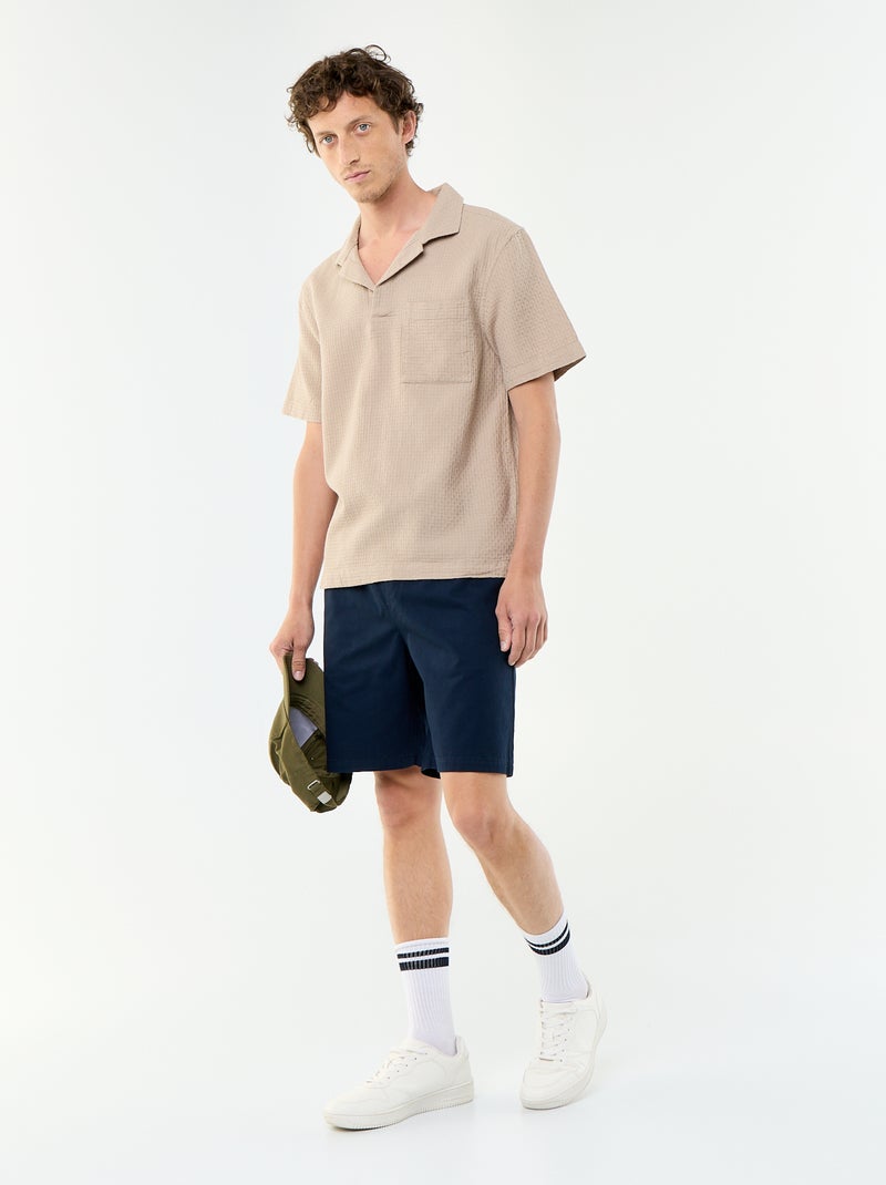 Chinobermuda van twill Blauw - Kiabi