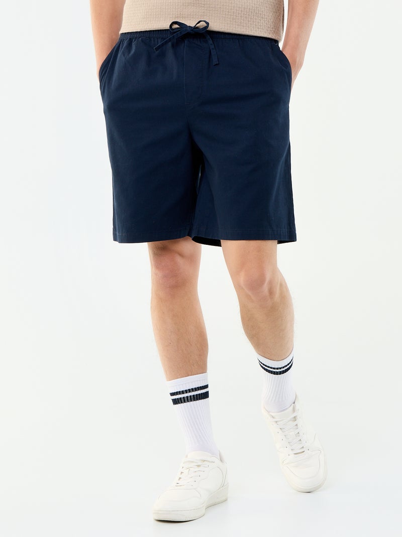 Chinobermuda van twill Blauw - Kiabi