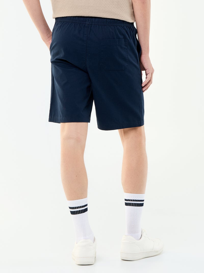 Chinobermuda van twill Blauw - Kiabi