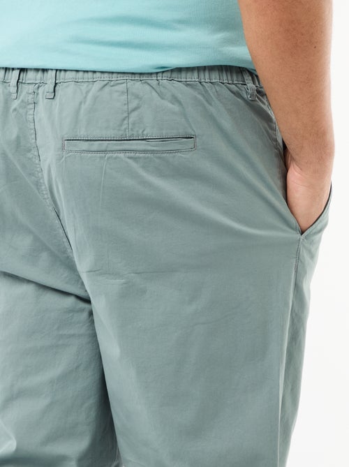 Chinobroek van katoentwill met trekkoordjes - Kiabi