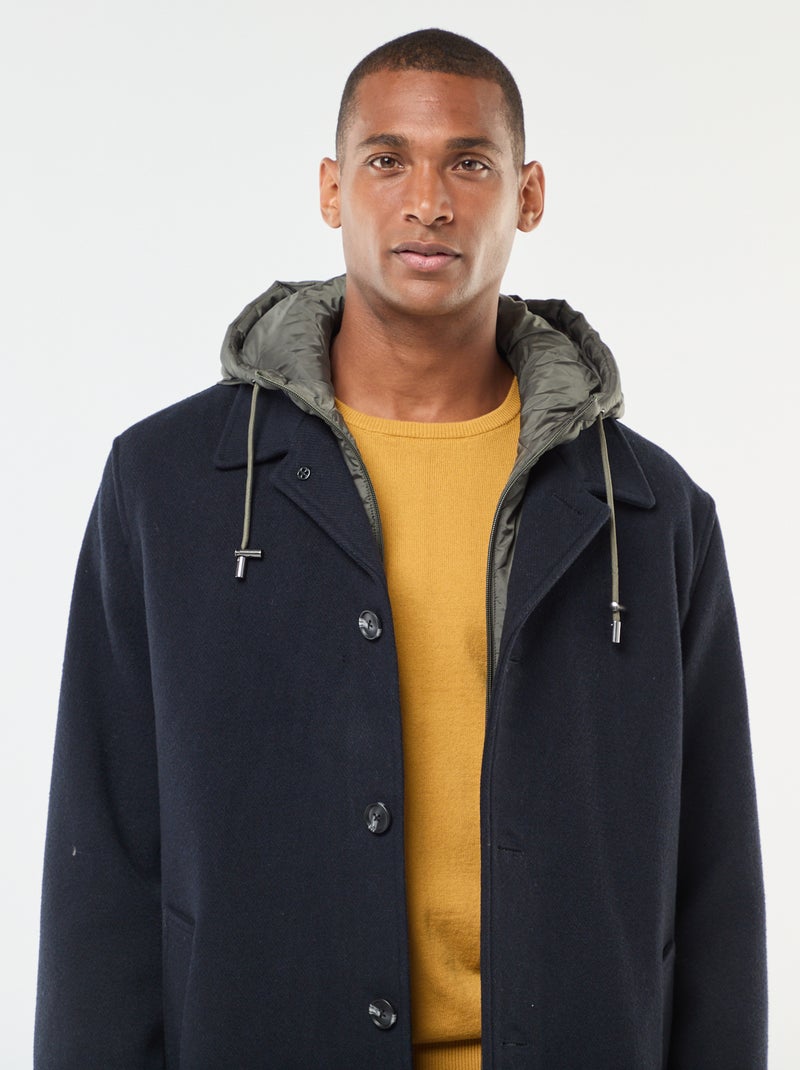 Chique, lange, warme jas Blauw - Kiabi