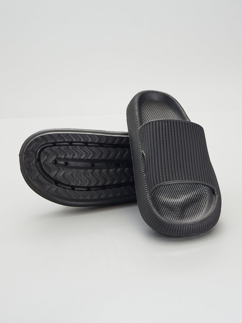 Chunky slippers ZWART - Kiabi