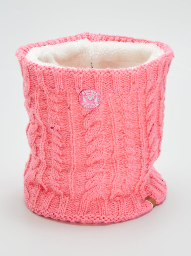 Cirkelsjaal van fleece ROSE - Kiabi