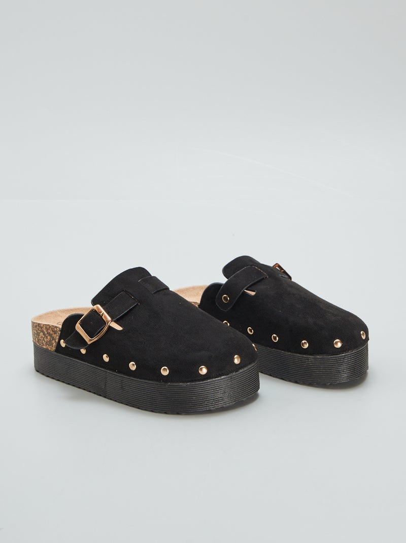 Clogs met dikke zool ZWART - Kiabi