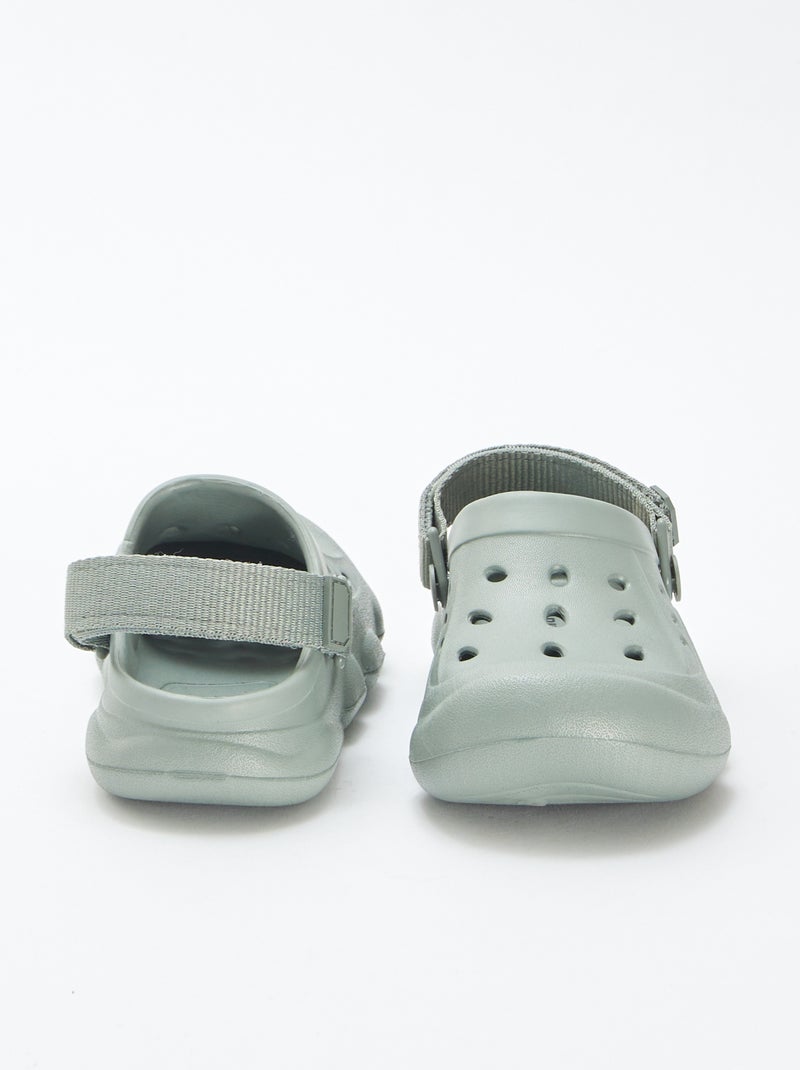 Clogs van gegoten kunststof met klittenband GROEN - Kiabi