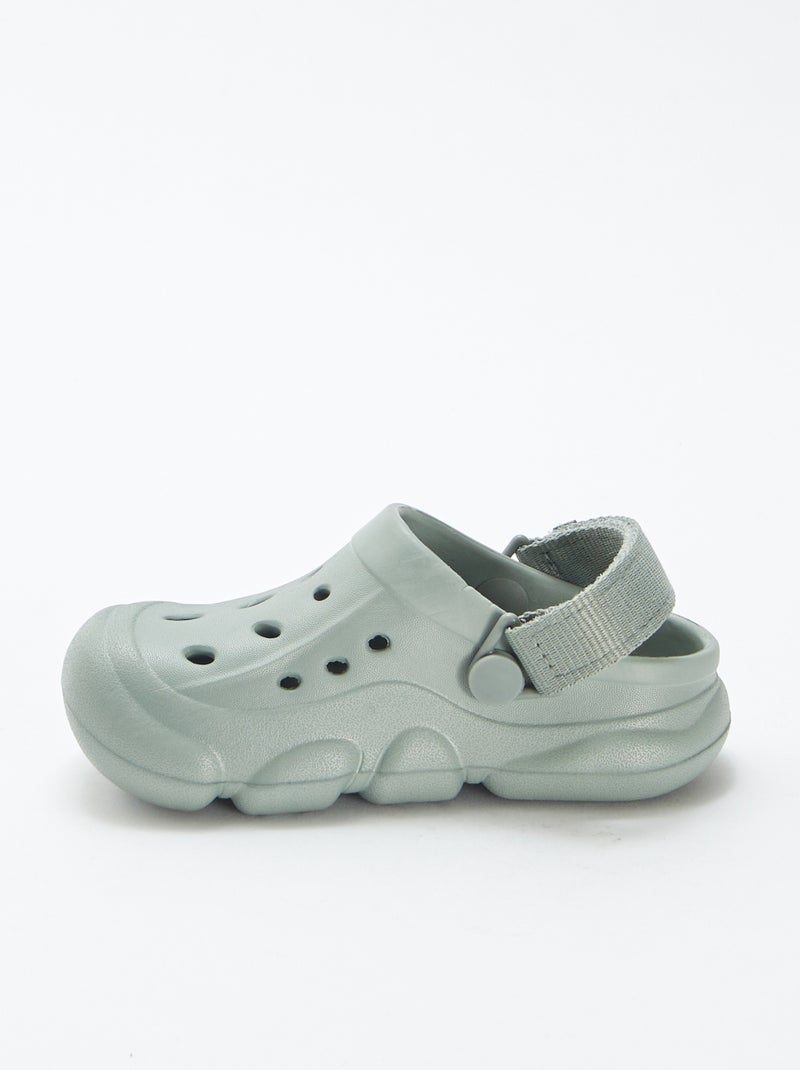 Clogs van gegoten kunststof met klittenband GROEN - Kiabi