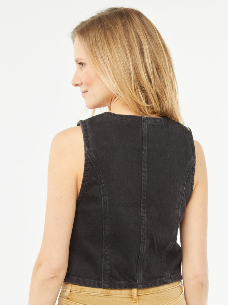 Colbert van spijkerstof GRIJS - Kiabi