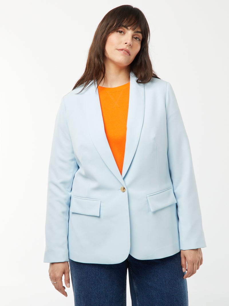 Colbertjasje met zak met klepje BLAUW - Kiabi