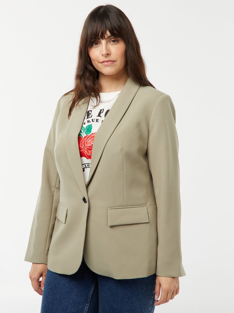 Colbertjasje met zak met klepje GROEN - Kiabi