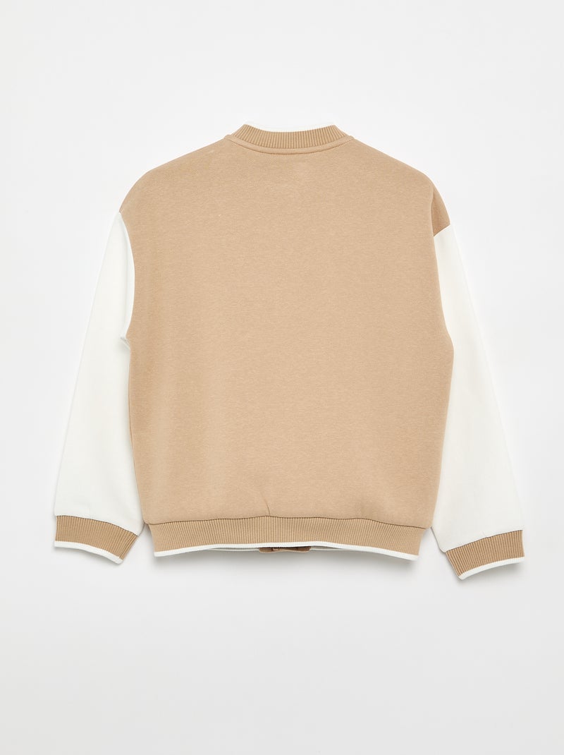 Collegejas met lange mouwen Biege - Kiabi