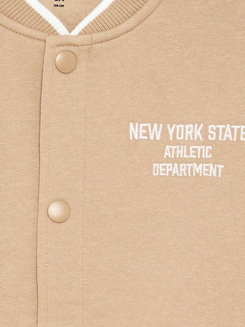 Collegejas met lange mouwen Biege - Kiabi