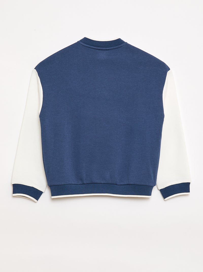Collegejas met lange mouwen Blauw - Kiabi