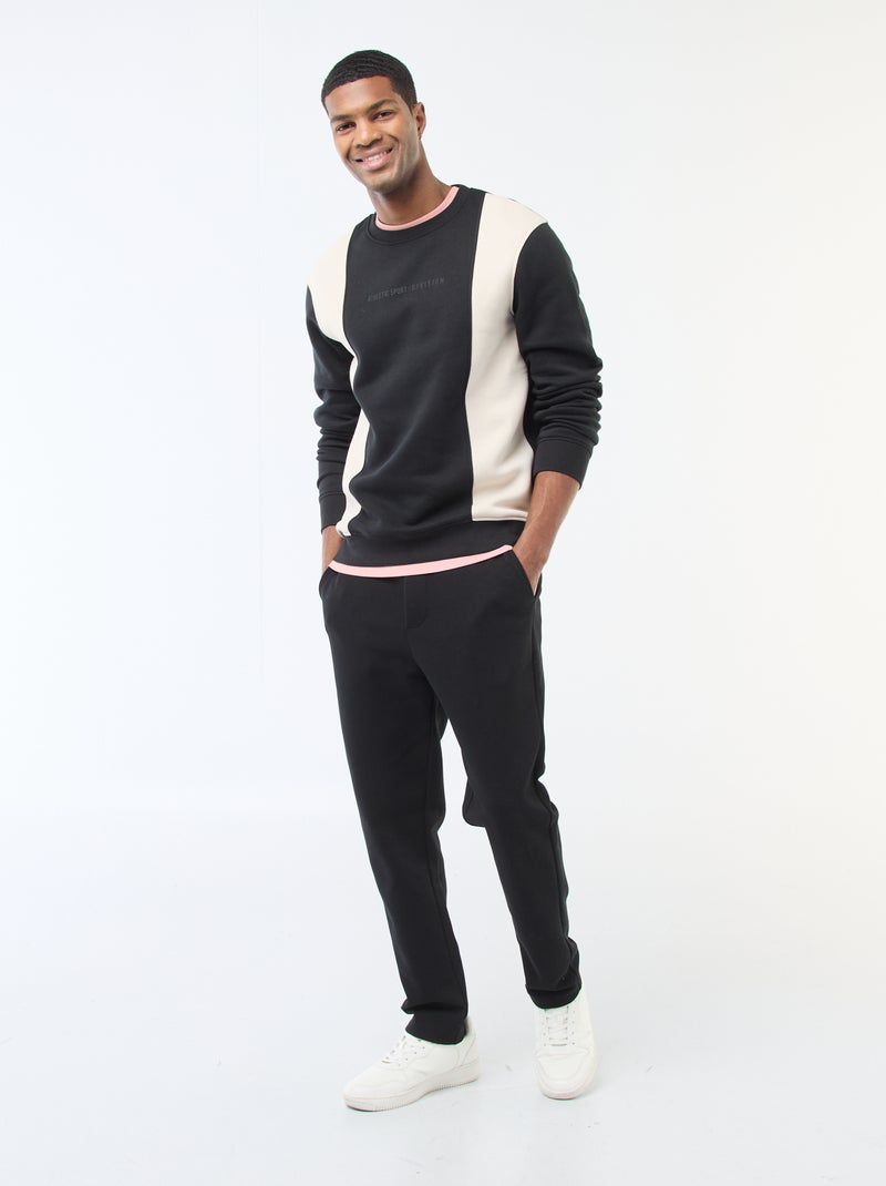Colorblock sweater in sportswearstijl Grijs - Kiabi