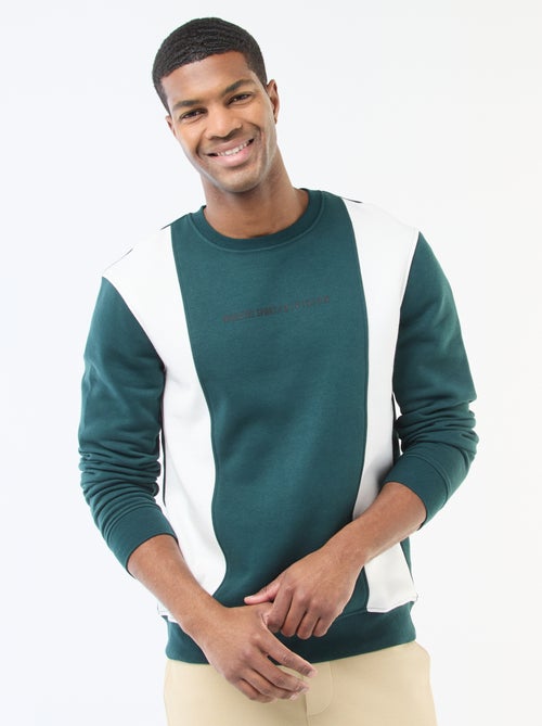 Colorblock sweater in sportswearstijl - Kiabi
