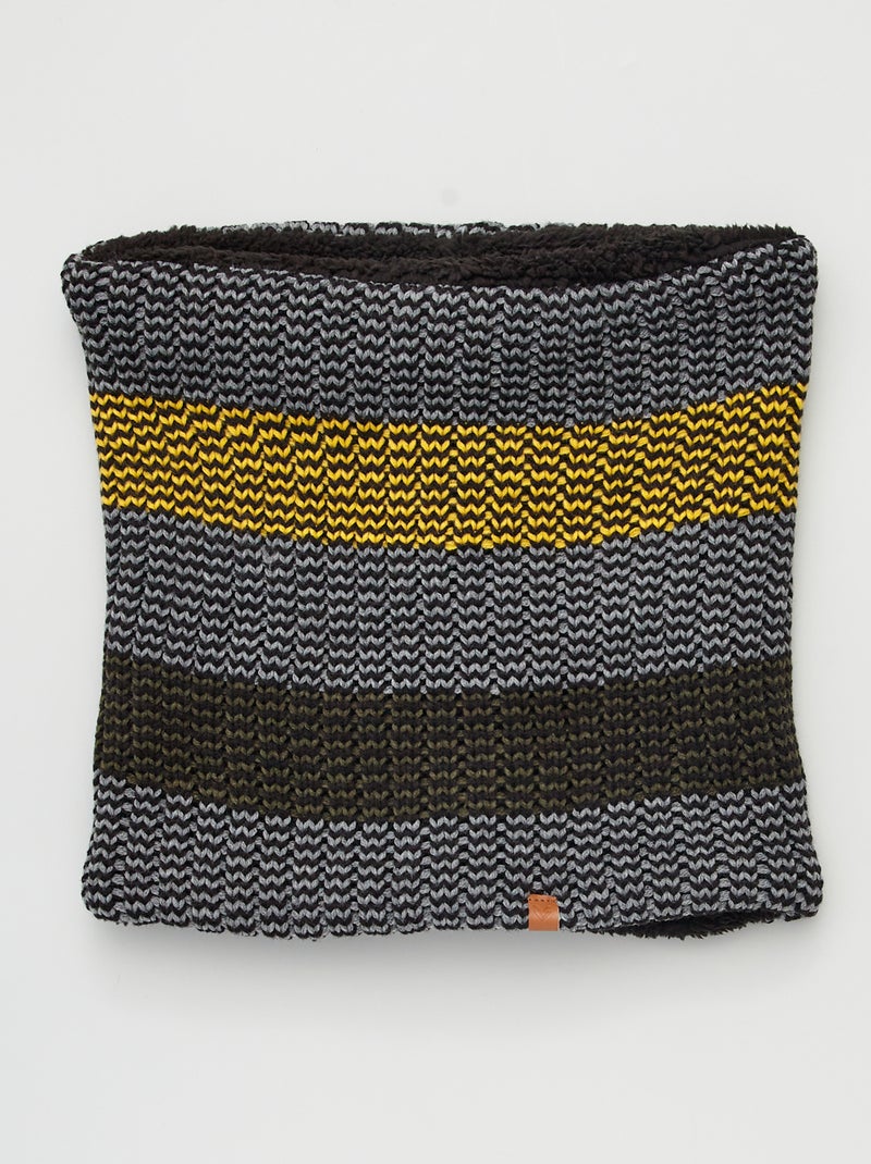 Colsjaal van tricot met visgraatmotief ZWART - Kiabi