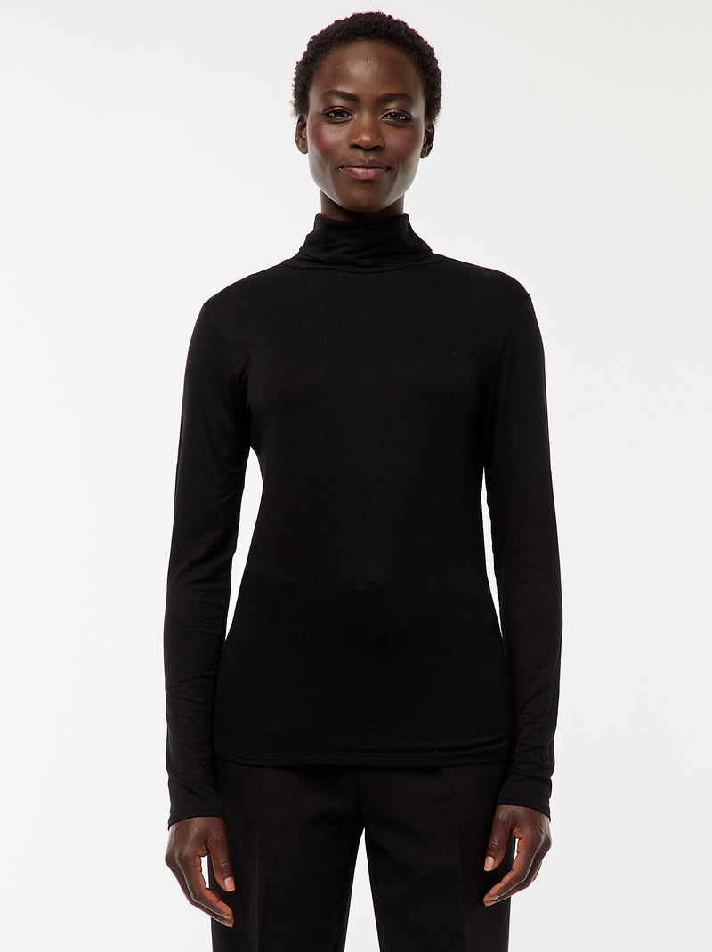 Coltrui met lange mouwen zwart - Kiabi