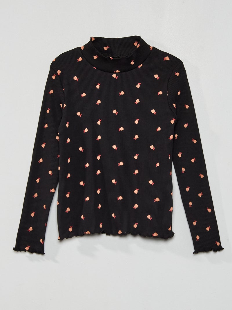 Coltrui met print ZWART - Kiabi