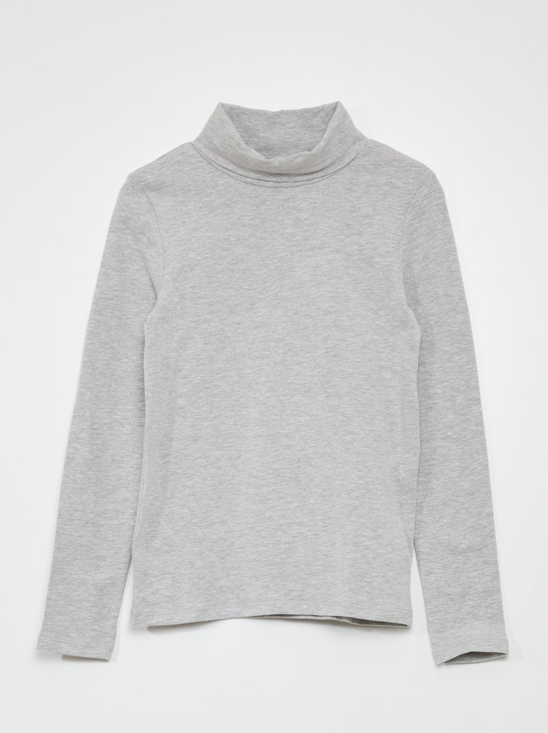 Coltrui van effen jersey GRIJS - Kiabi
