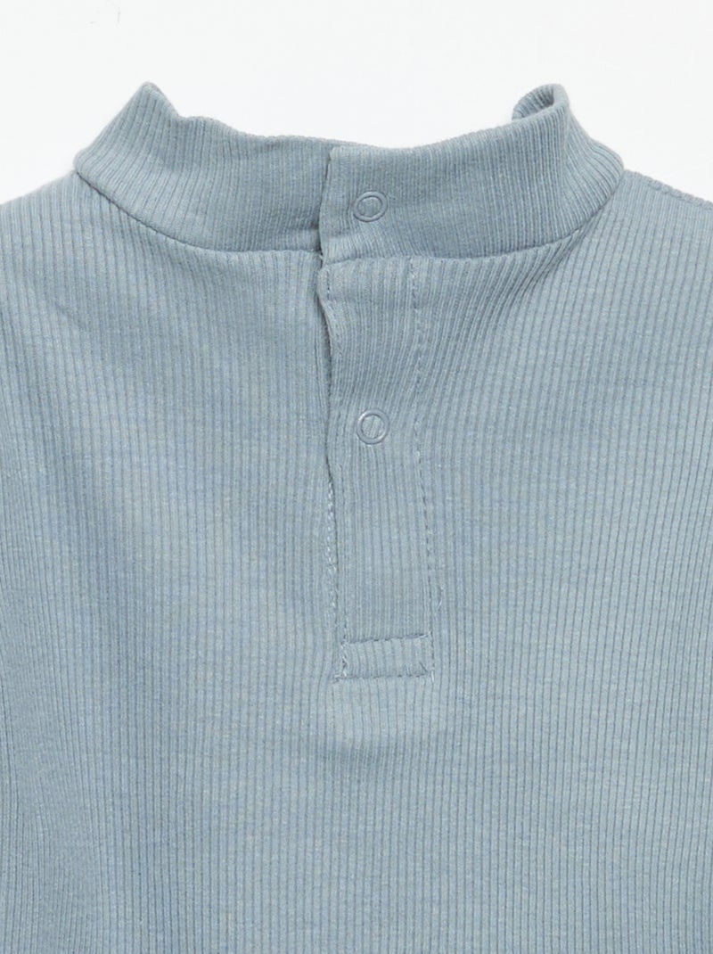 Coltrui van geribde stof Blauw - Kiabi