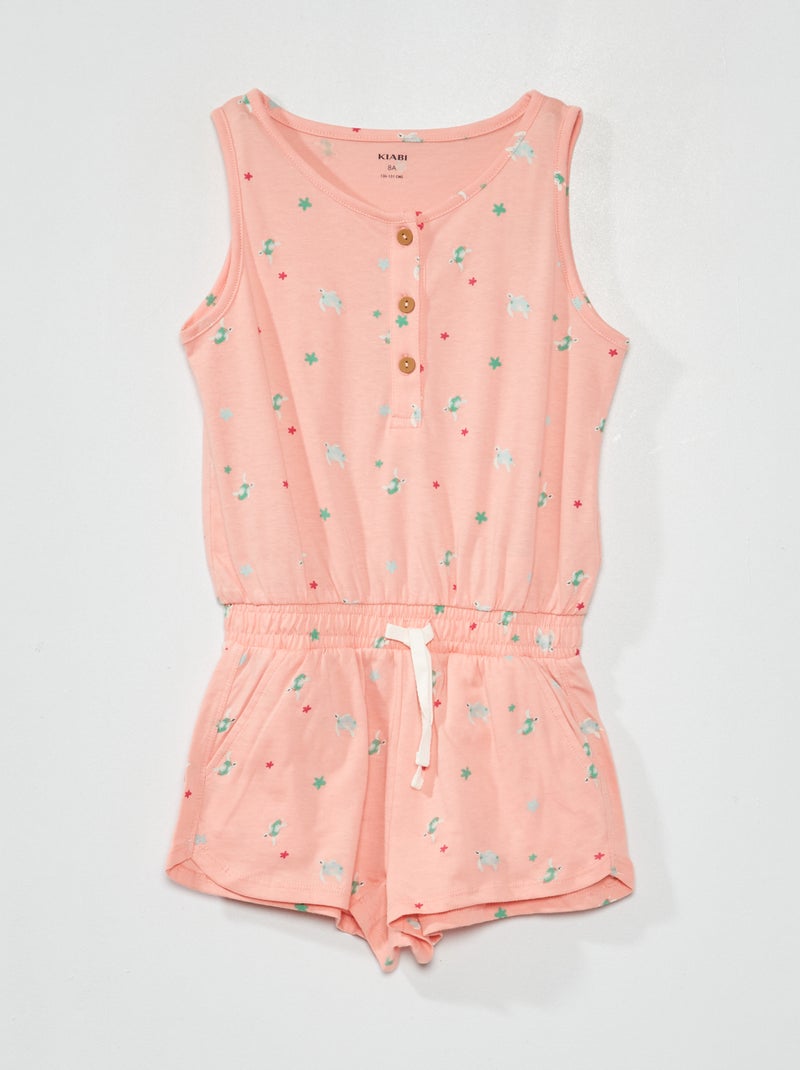 Combishort met motief ROSE - Kiabi