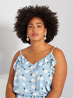 Combishort met volant en bloemenprint - Kiabi