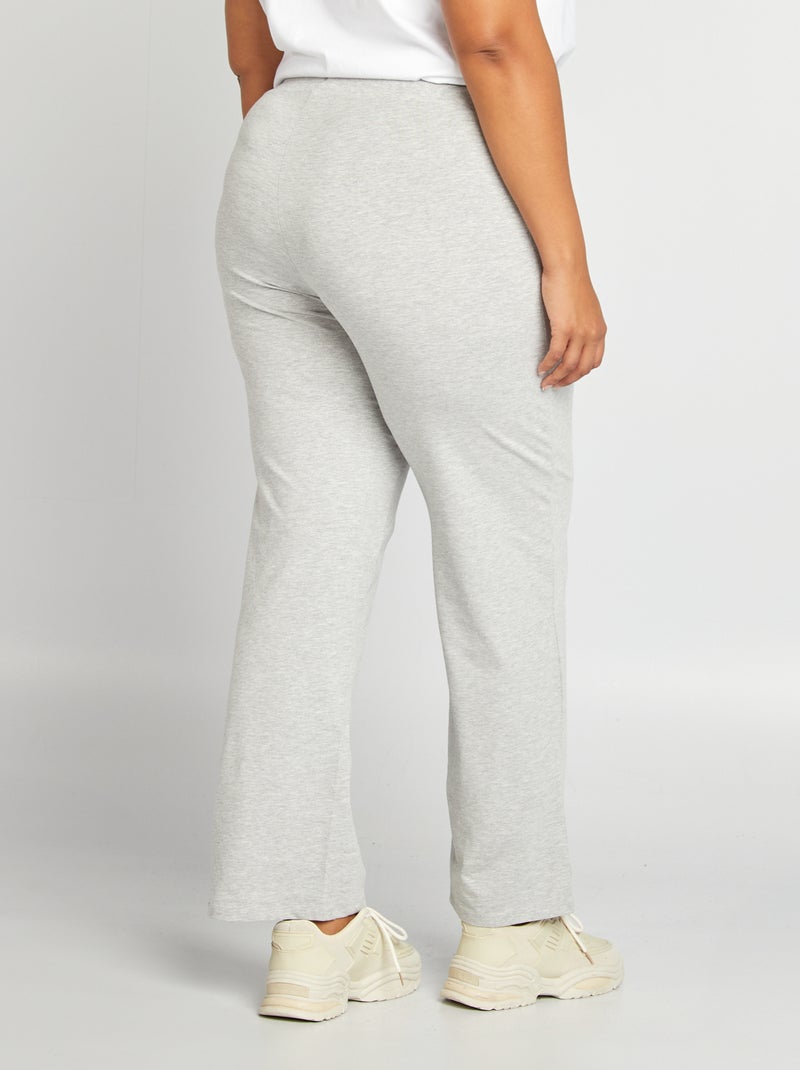 Comfortabele broek van dunne stof GRIJS - Kiabi