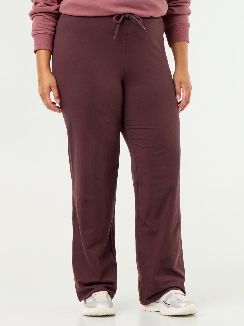 Comfortabele broek van dunne stof Paars - Kiabi