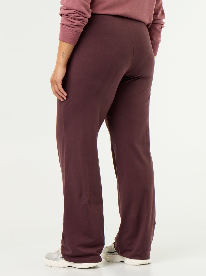 Comfortabele broek van dunne stof Paars - Kiabi