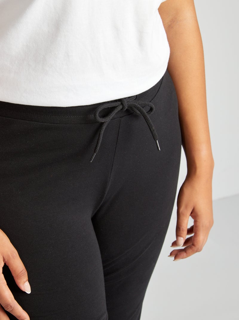 Comfortabele broek van dunne stof zwart - Kiabi