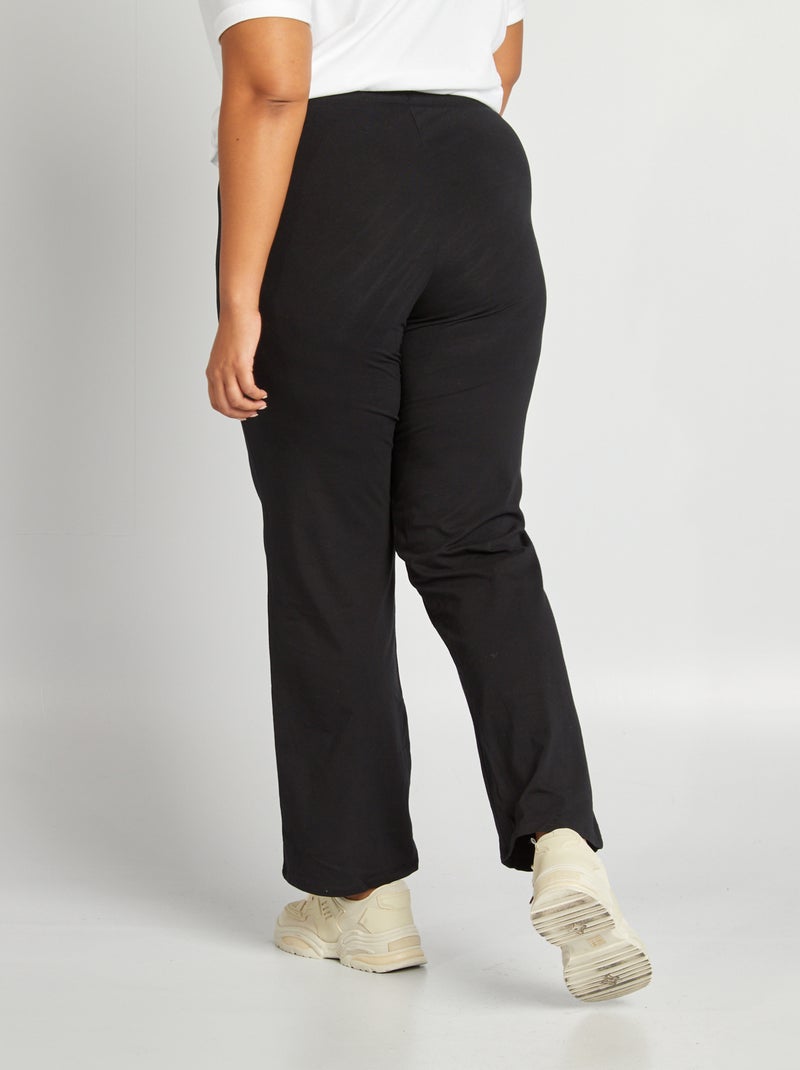 Comfortabele broek van dunne stof zwart - Kiabi