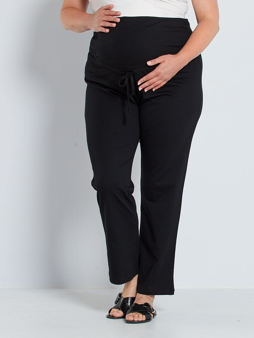 Comfortabele zwangerschapsbroek zwart - Kiabi