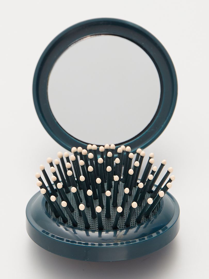 Compacte haarborstel met afgeronde tanden GROEN - Kiabi