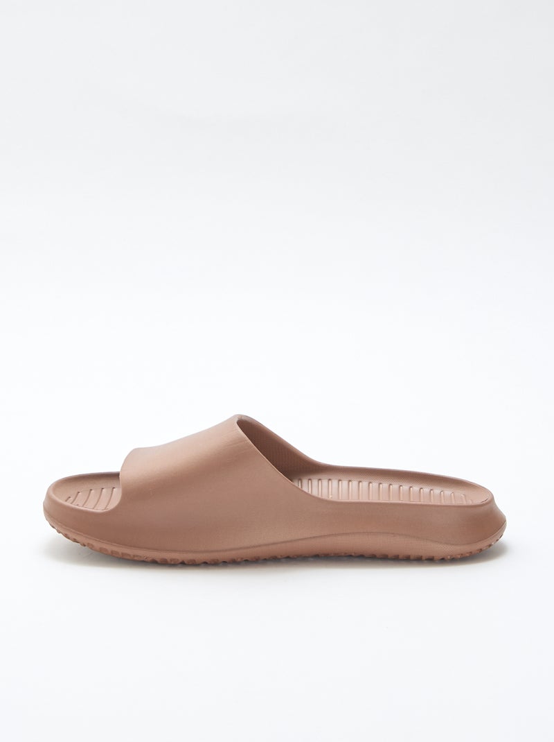 Compensatiezwembadslippers Bruin - Kiabi