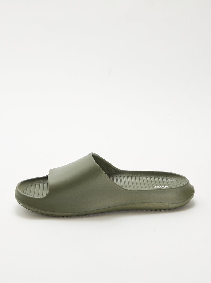 Compensatiezwembadslippers Kaki - Kiabi
