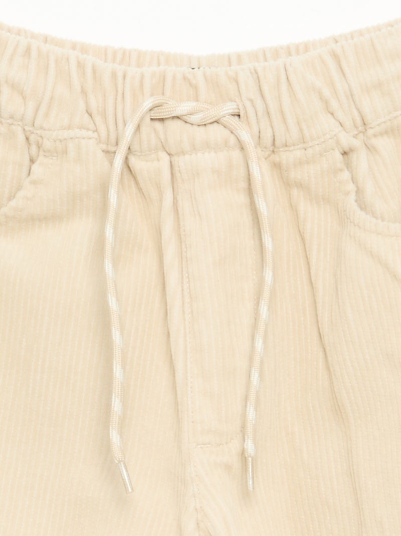 Corduroy broek Biege - Kiabi