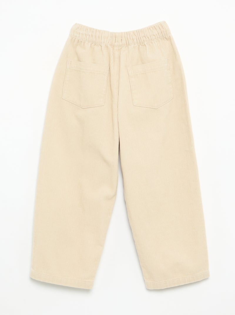 Corduroy broek Biege - Kiabi