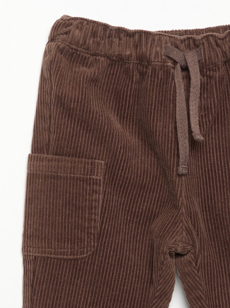 Corduroy broek Bruin - Kiabi