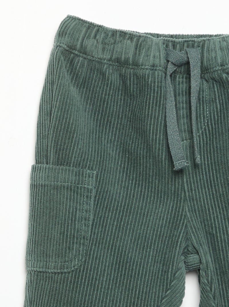 Corduroy broek Groen - Kiabi