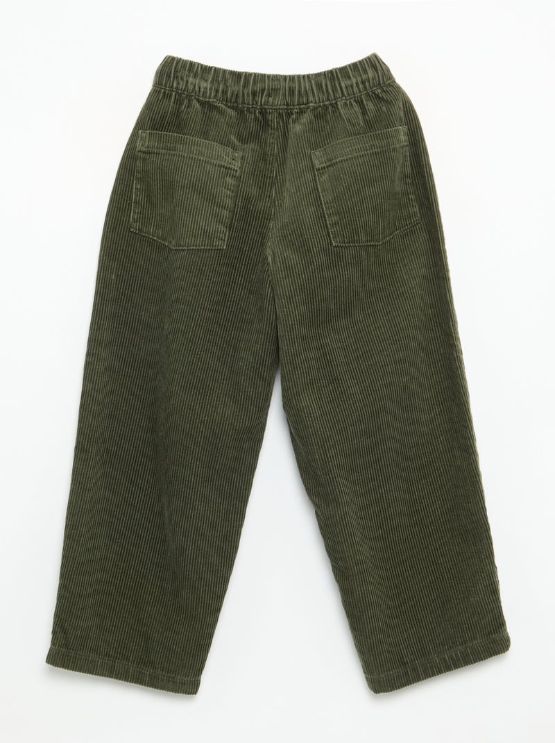 Corduroy broek Kaki - Kiabi